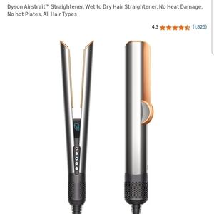 Dyson Airstrait Hair Straightener - Silver and Orange